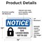 Signmission Propane Cage Locked When Not In Use Sign With Symbol, 14 in W x Rectangle, Vinyl Decal OS-2PACK-NS-D-1014-L-17887 - alternate 3